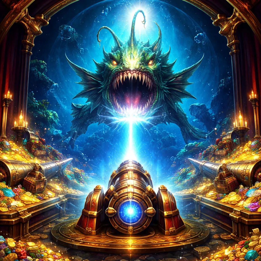 Hình ảnh game bắn cá với đại dương và các loài cá
